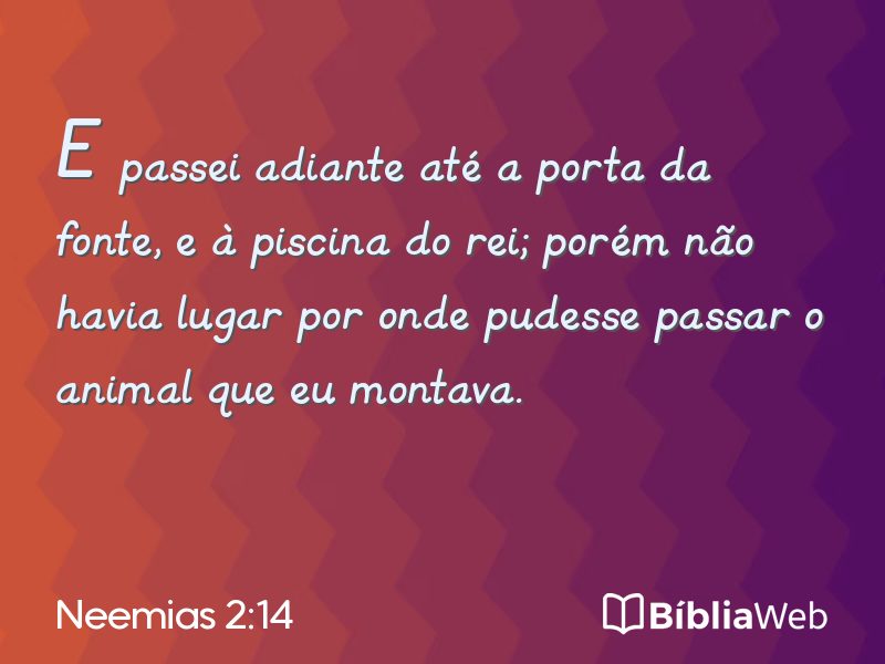 Neemias 2:14 em imagem para compartilhar