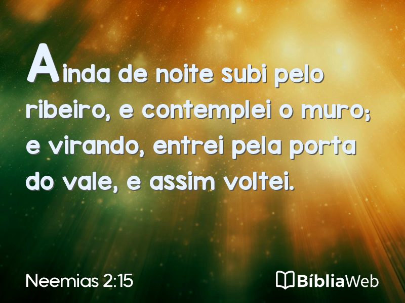 Neemias 2:15 em imagem para compartilhar