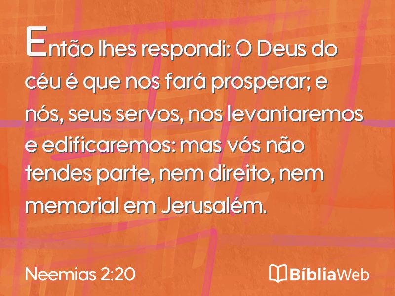 Neemias 2:20 em imagem para compartilhar