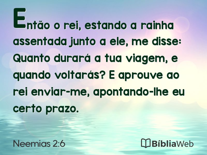 Neemias 2:6 em imagem para compartilhar