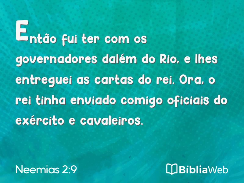 Neemias 2:9 em imagem para compartilhar