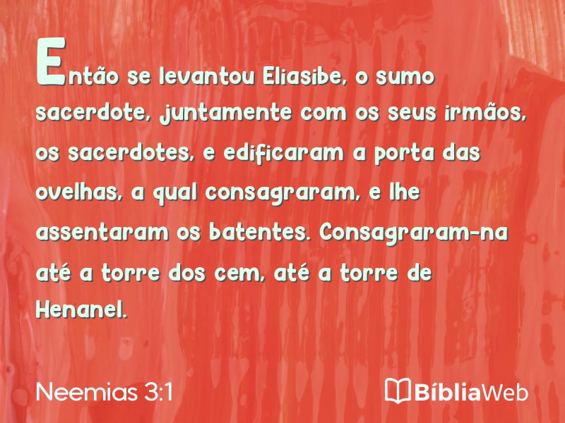Neemias 3:1 em imagem para compartilhar