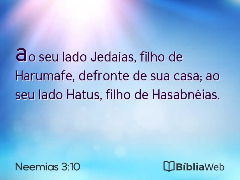 Neemias 3:10 em imagem para compartilhar