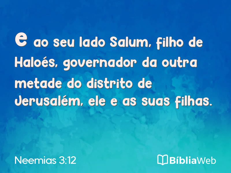 Neemias 3:12 em imagem para compartilhar
