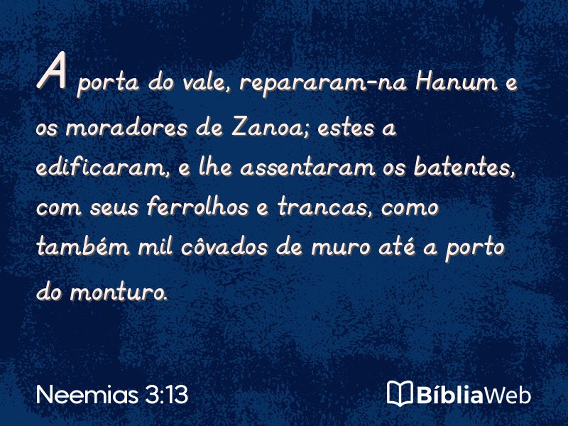 Neemias 3:13 em imagem para compartilhar