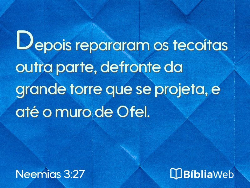 Neemias 3:27 em imagem para compartilhar