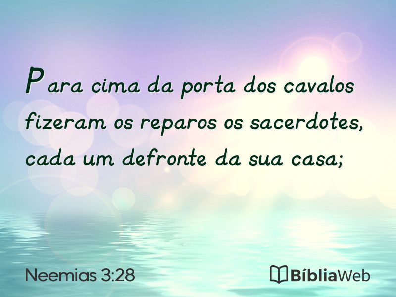 Neemias 3:28 em imagem para compartilhar