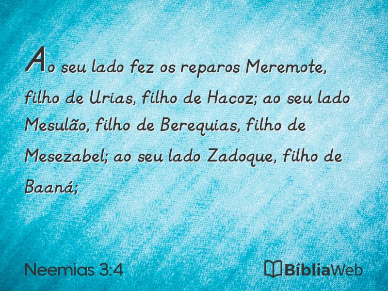 Neemias 3:4 em imagem para compartilhar