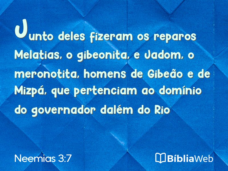 Neemias 3:7 em imagem para compartilhar