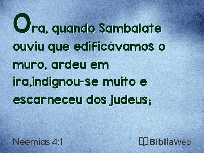 Neemias 4:1 em imagem para compartilhar