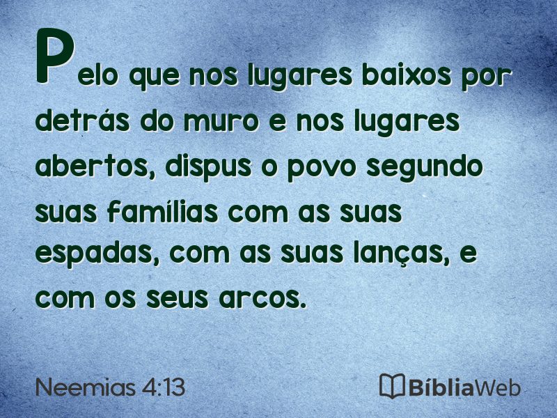 Neemias 4:13 em imagem para compartilhar