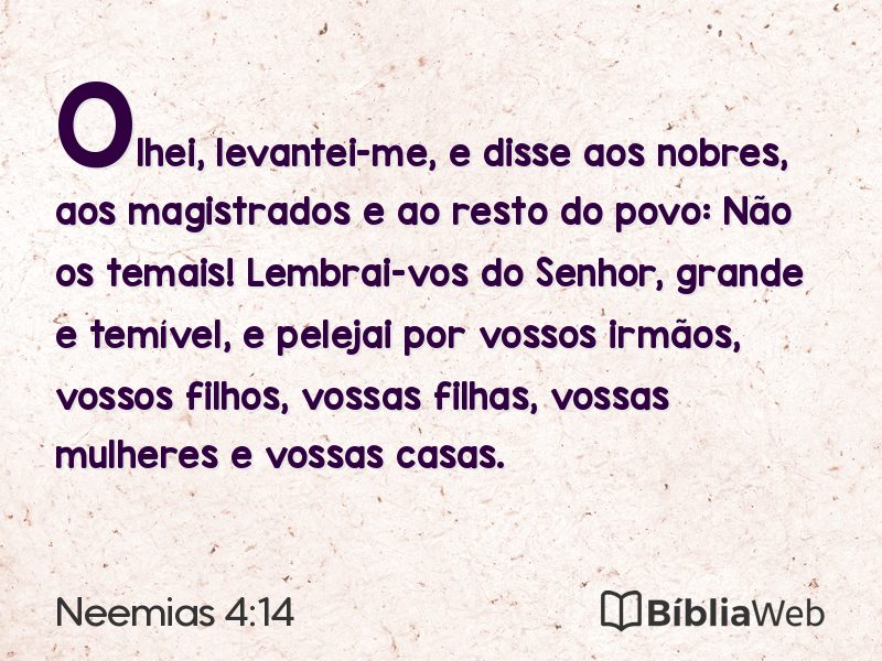 Neemias 4:14 em imagem para compartilhar