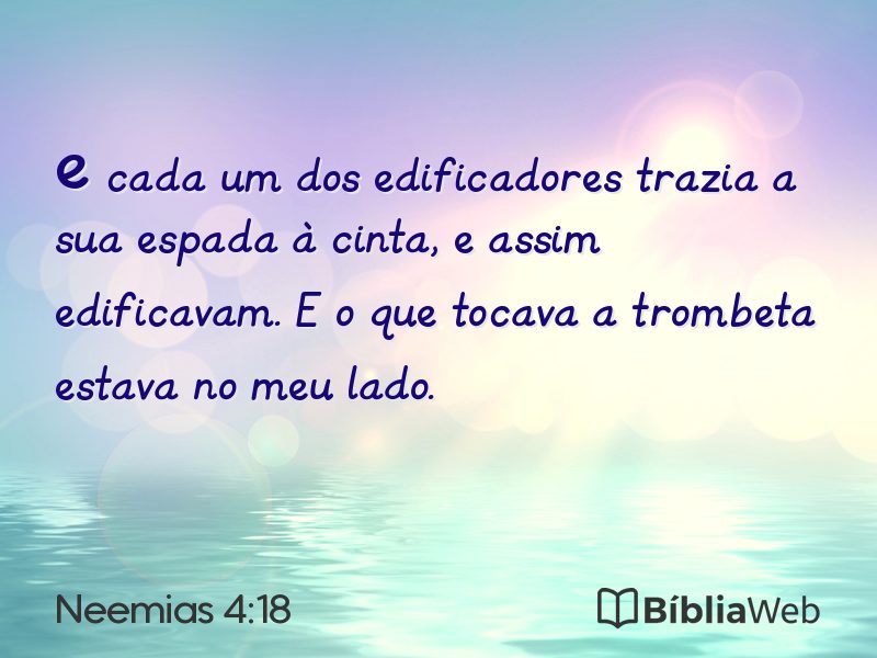Neemias 4:18 em imagem para compartilhar