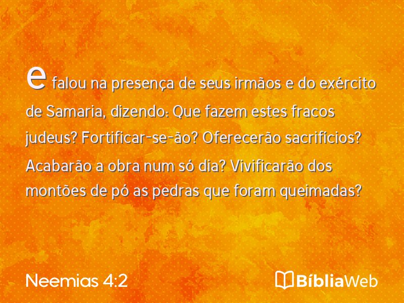 Neemias 4:2 em imagem para compartilhar