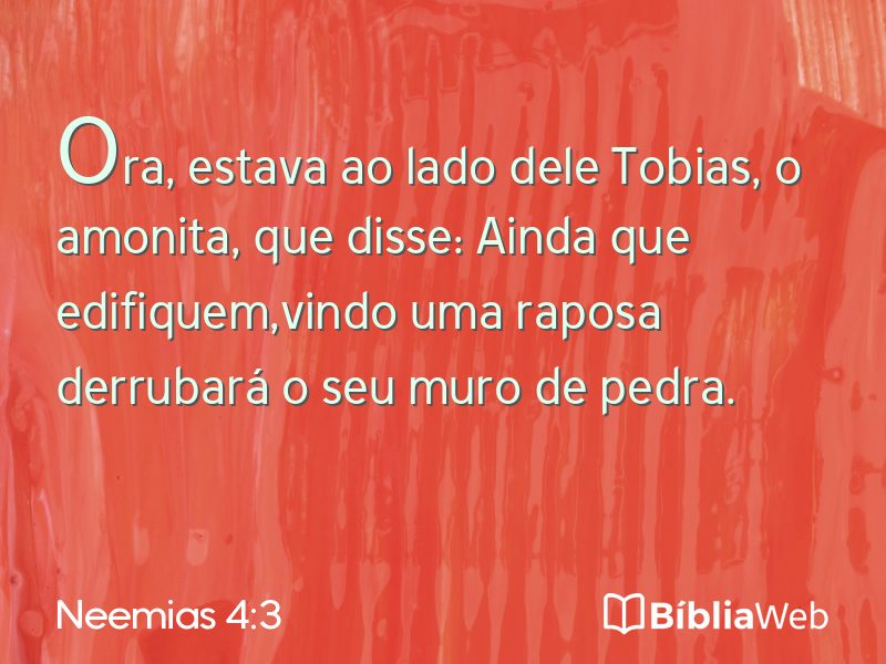 Neemias 4:3 em imagem para compartilhar