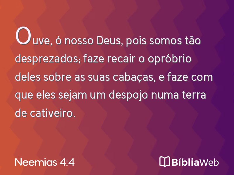 Neemias 4:4 em imagem para compartilhar