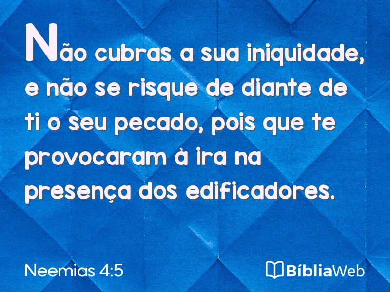 Neemias 4:5 em imagem para compartilhar