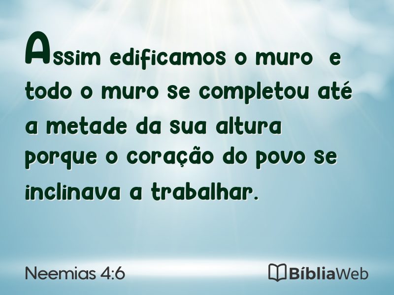 Neemias 4:6 em imagem para compartilhar