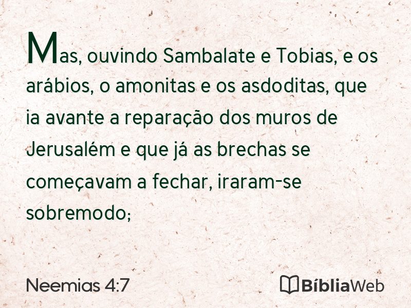 Neemias 4:7 em imagem para compartilhar