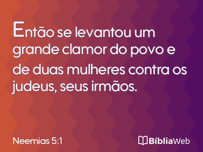 Neemias 5:1 em imagem para compartilhar