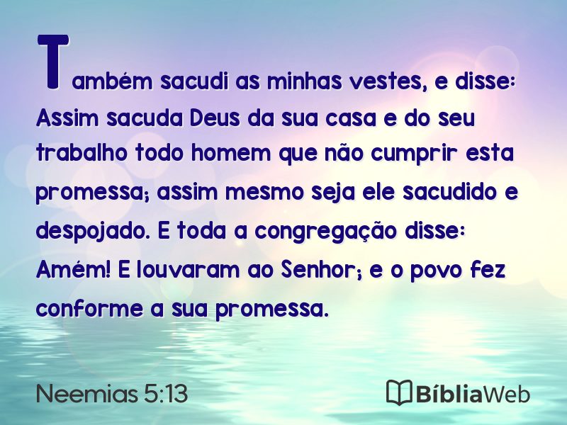 Neemias 5:13 em imagem para compartilhar