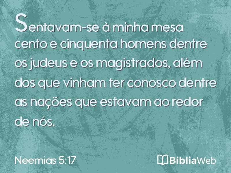 Neemias 5:17 em imagem para compartilhar