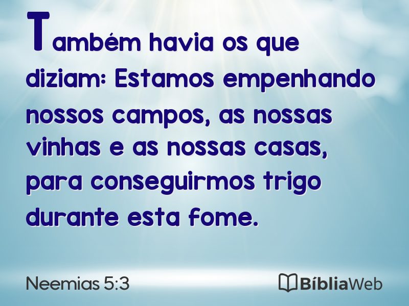 Neemias 5:3 em imagem para compartilhar