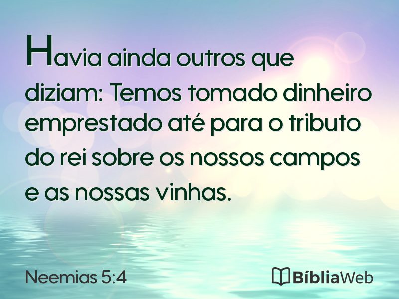 Neemias 5:4 em imagem para compartilhar