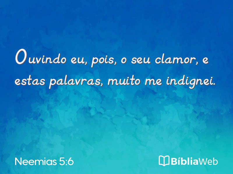 Neemias 5:6 em imagem para compartilhar