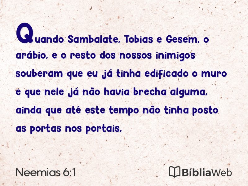 Neemias 6:1 em imagem para compartilhar