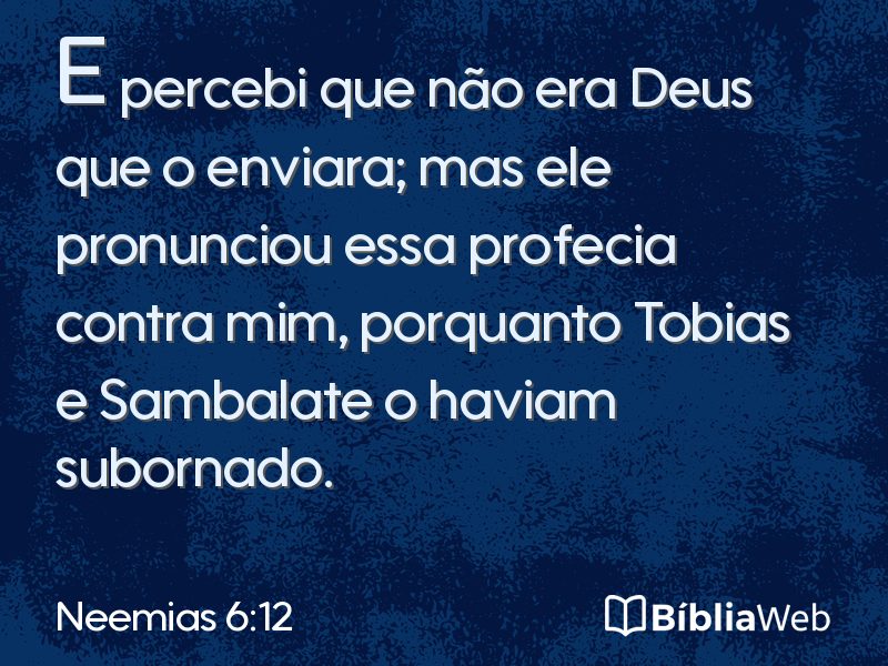 Neemias 6:12 em imagem para compartilhar