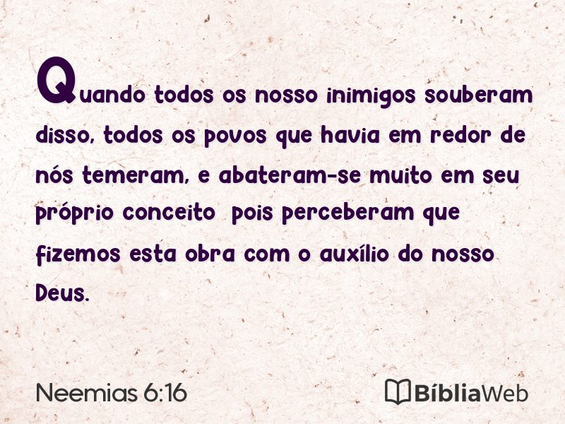 Neemias 6:16 em imagem para compartilhar