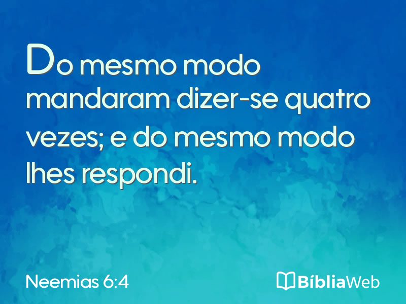 Neemias 6:4 em imagem para compartilhar