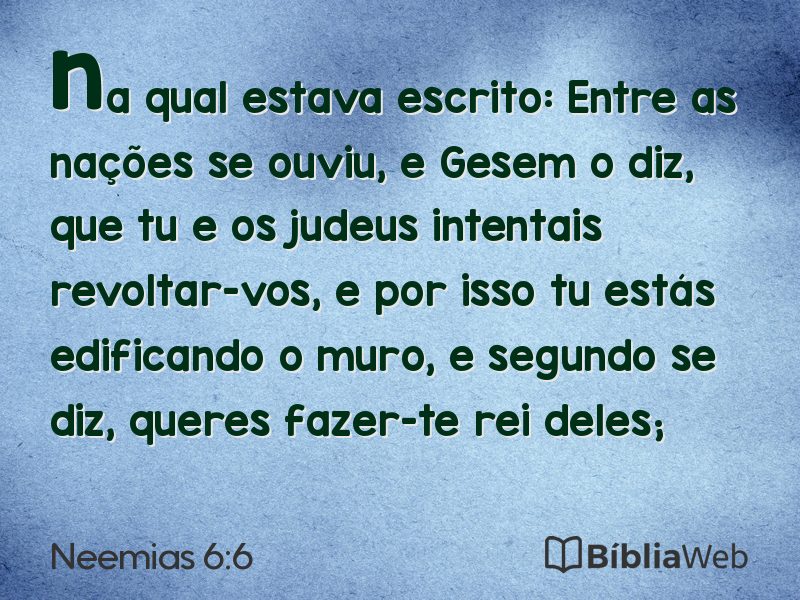 Neemias 6:6 em imagem para compartilhar