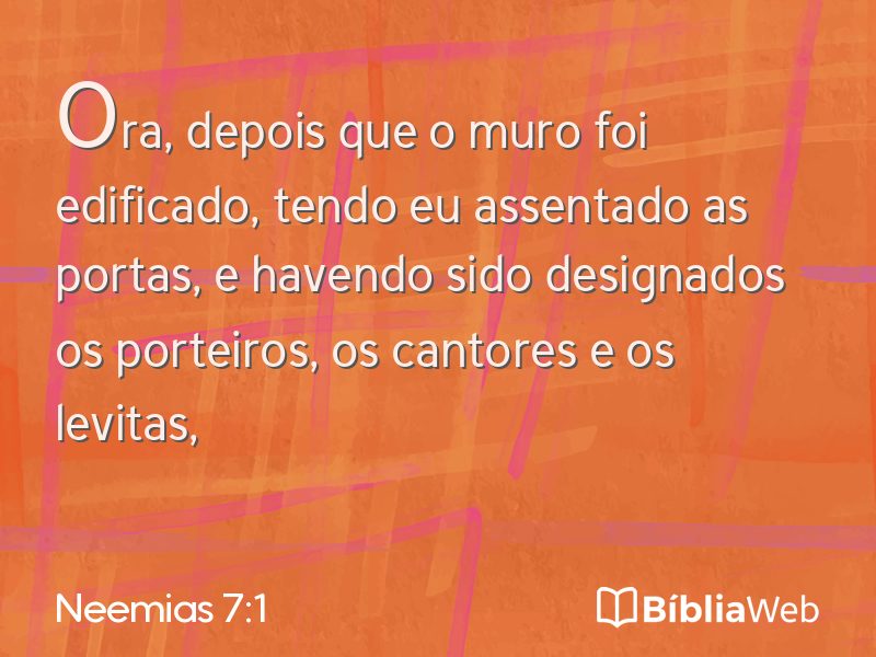 Neemias 7:1 em imagem para compartilhar