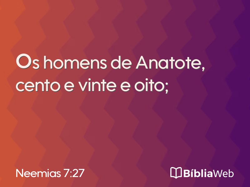 Neemias 7:27 em imagem para compartilhar