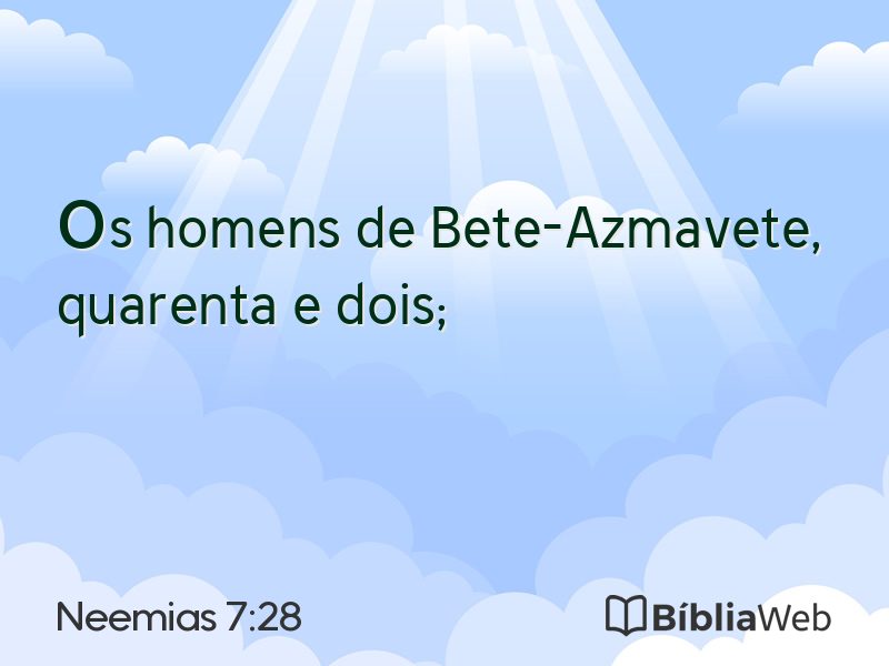 Neemias 7:28 em imagem para compartilhar