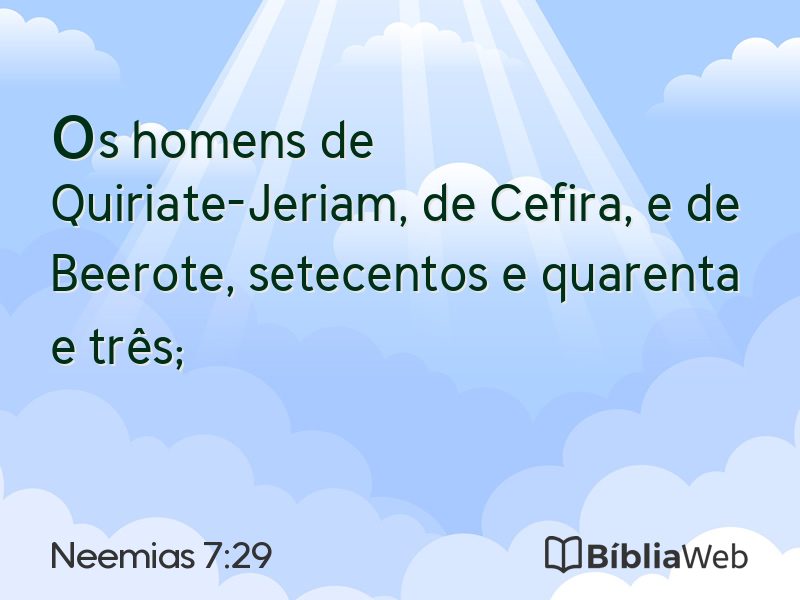 Neemias 7:29 em imagem para compartilhar