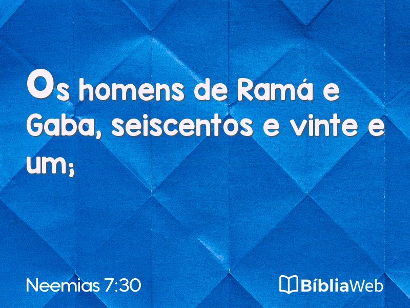 Neemias 7:30 em imagem para compartilhar