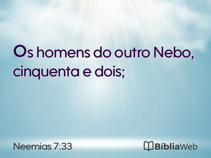 Neemias 7:33 em imagem para compartilhar