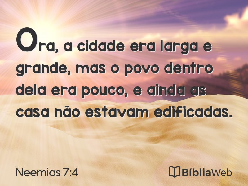Neemias 7:4 em imagem para compartilhar
