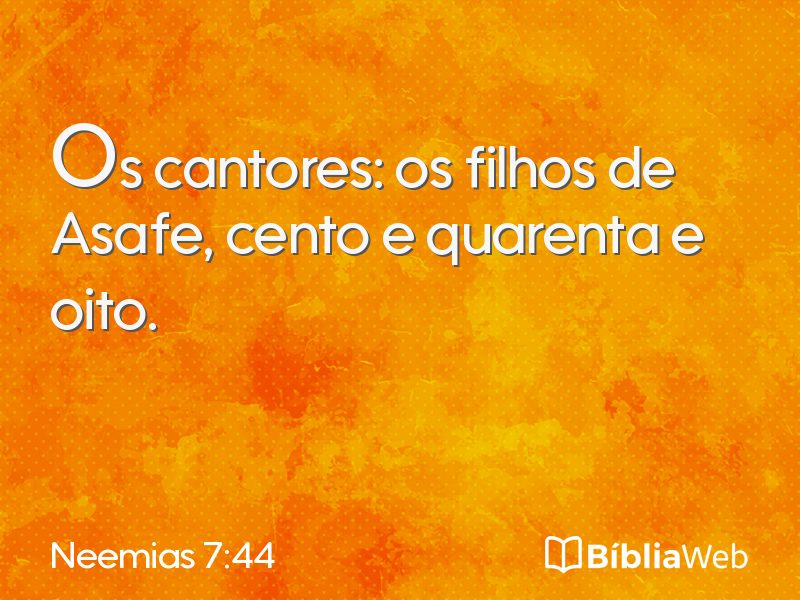 Neemias 7:44 em imagem para compartilhar