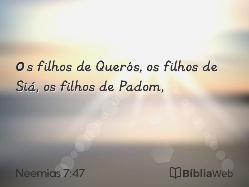 Neemias 7:47 em imagem para compartilhar