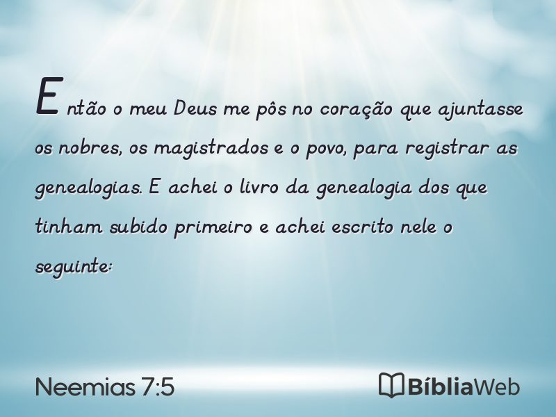 Neemias 7:5 em imagem para compartilhar