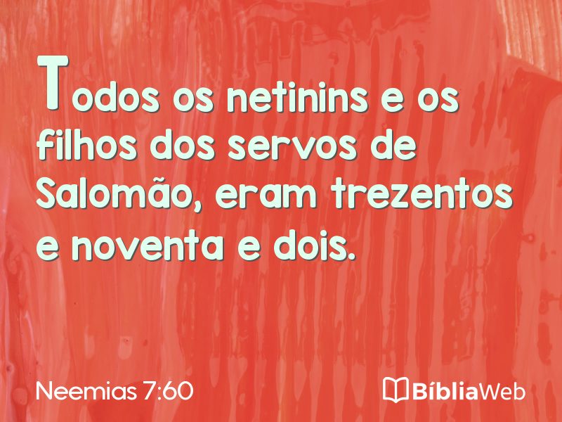 Neemias 7:60 em imagem para compartilhar