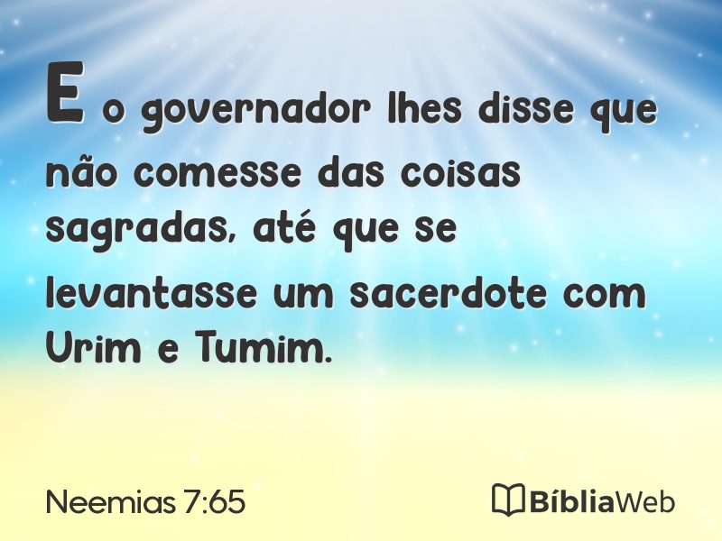 Neemias 7:65 em imagem para compartilhar