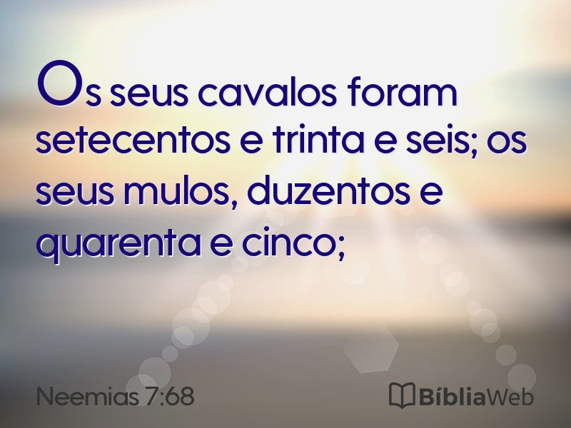 Neemias 7:68 em imagem para compartilhar
