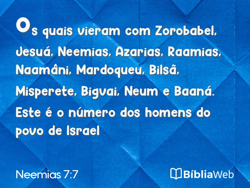 Neemias 7:7 em imagem para compartilhar