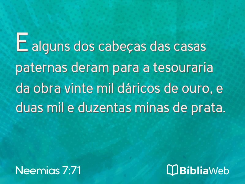 Neemias 7:71 em imagem para compartilhar