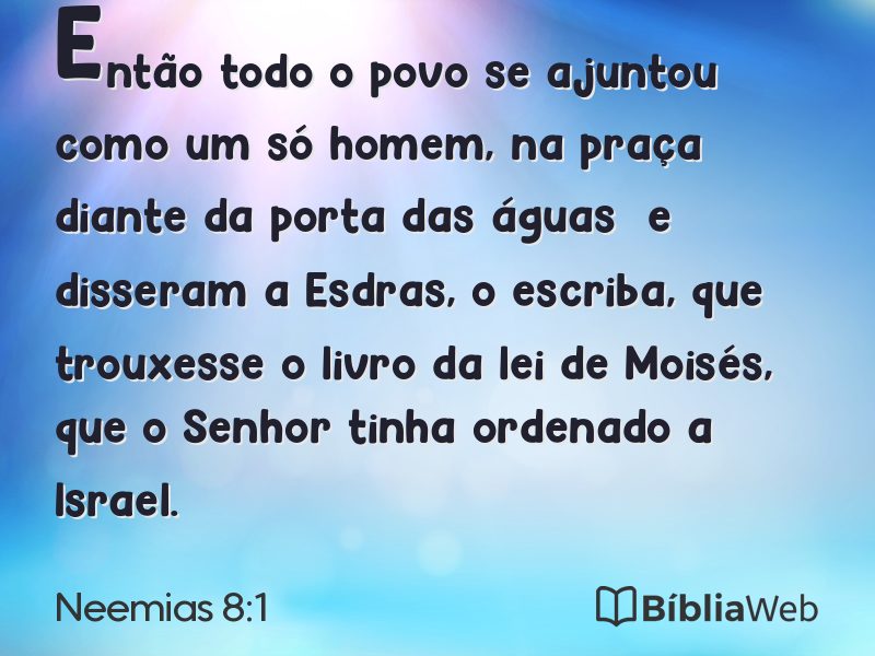 Neemias 8:1 em imagem para compartilhar